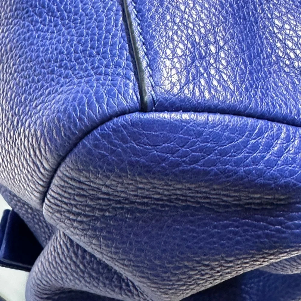 Tory Burch Harper Royal Blue Crossbody Shoulder Tote Bag EUC